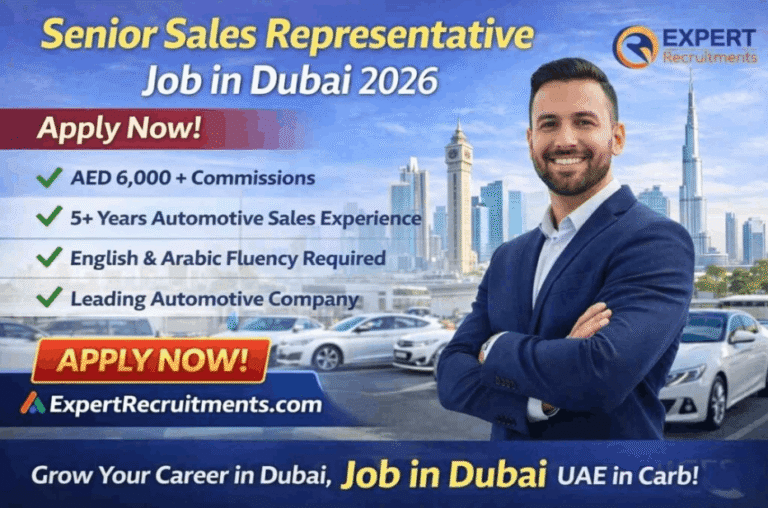 Senior Sales Representative Job in Dubai