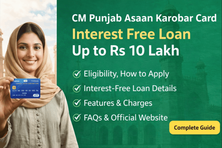 CM Punjab Asaan Karobar Card 2026 interest free loan up to Rs 10 lakh