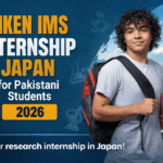 Student promoting RIKEN IMS Internship Japan 2026 fully funded research program for Pakistani students in Japan